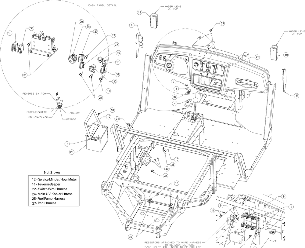 Electrical Diagram and Parts List for WTCAB747EFI (37AM48FM010)(2016) Cub Cadet Lawn Tractor Accessories